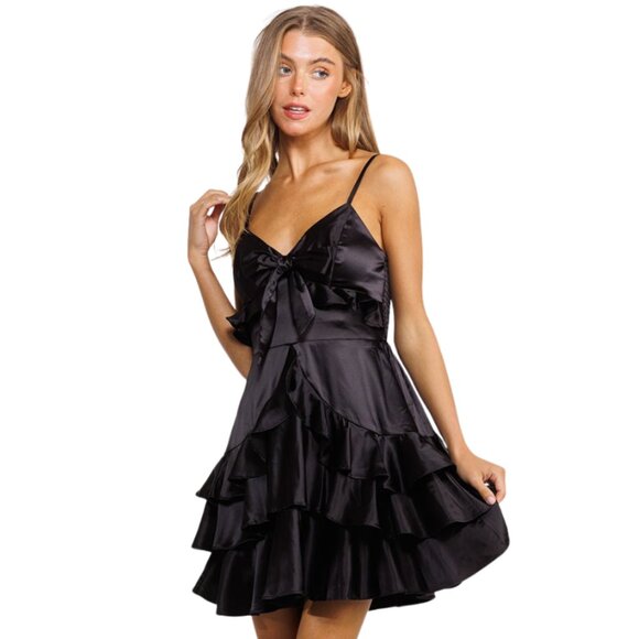Better Be Dresses & Skirts - ✨5/$25✨FINAL ONE🔥Elora Satin Dress in Black Size S